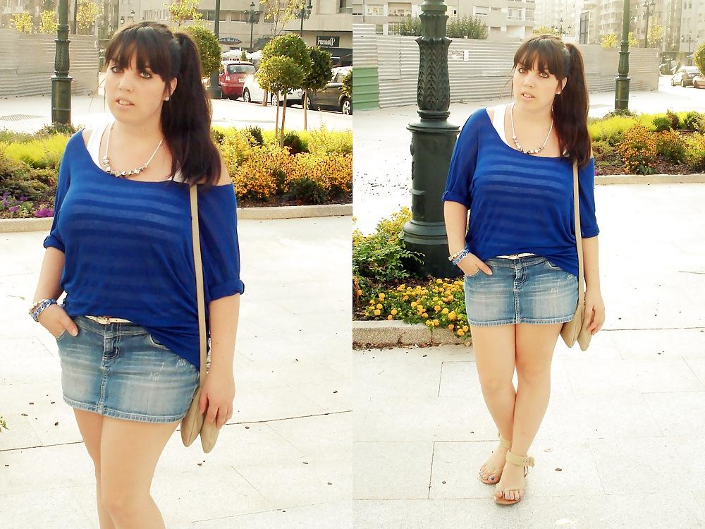 11P Latina Fashion in Denim Skirt 2