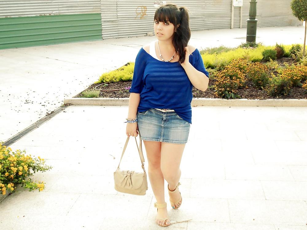 11P Latina Fashion in Denim Skirt 2