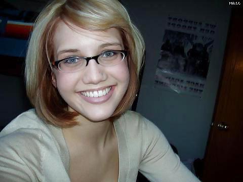 18P Fantastic blonde chick with glasses.
