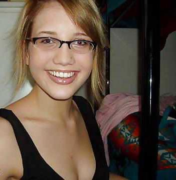 18P Fantastic blonde chick with glasses.