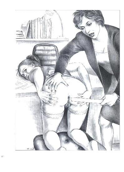 25P Them. Drawn Porn Art 15 - Spanking (3)  by Paula Meadows