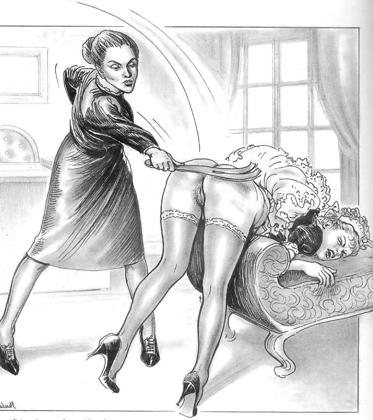 25P Them. Drawn Porn Art 15 - Spanking (3)  by Paula Meadows