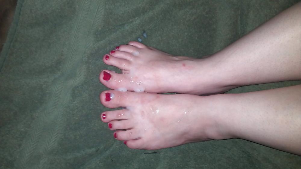 19P Wife's sexy feet, tits, and pussy