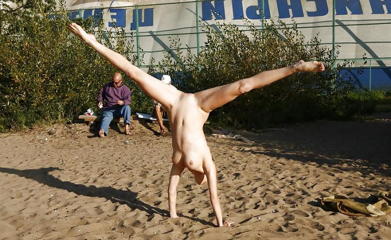 17P Gymnastics Girls Nude In Public,By Blondelover
