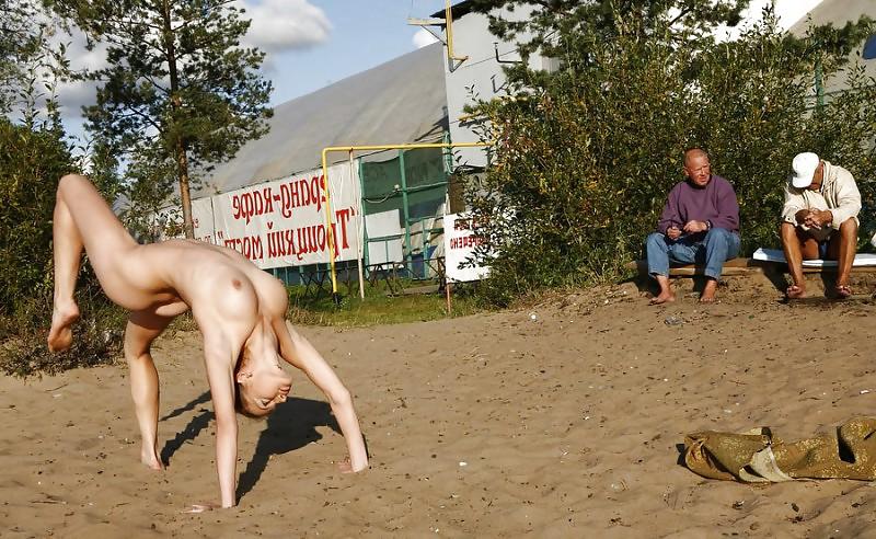 17P Gymnastics Girls Nude In Public,By Blondelover
