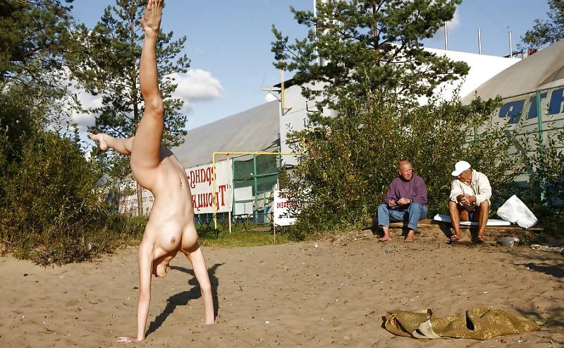 17P Gymnastics Girls Nude In Public,By Blondelover