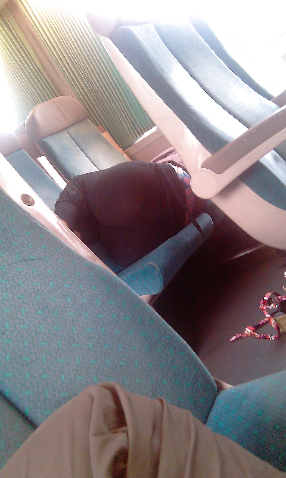 25P Candid feet annie train