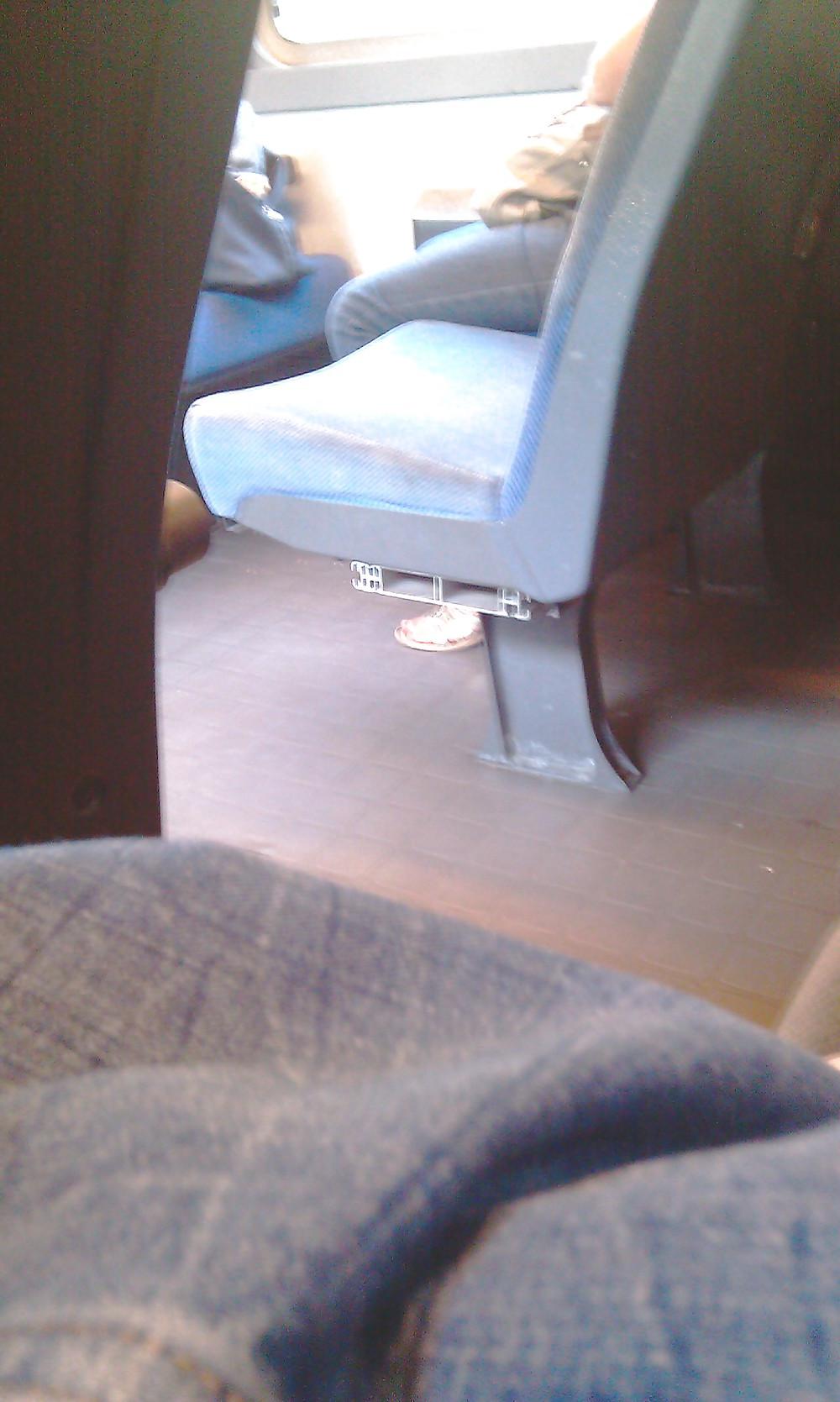 25P Candid feet annie train
