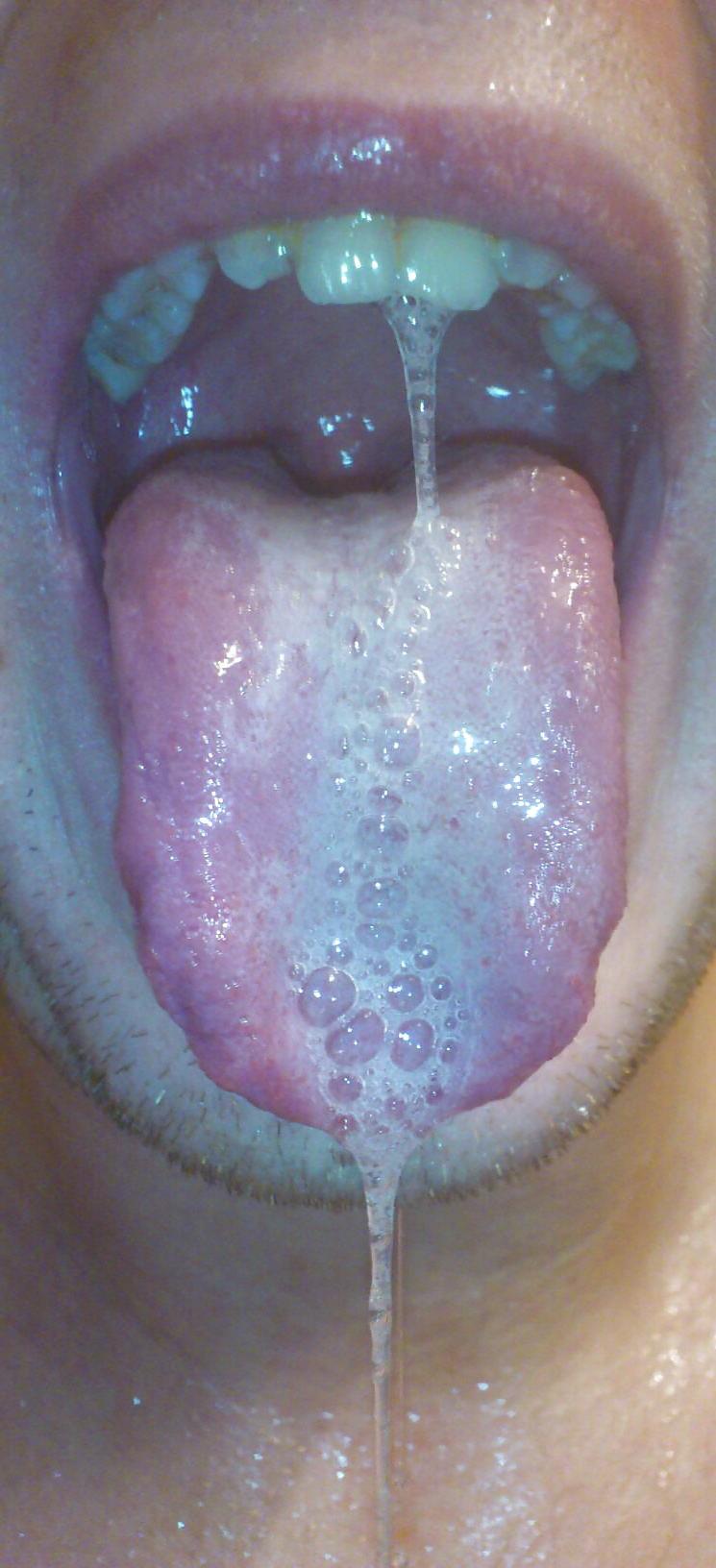 8P Sexy wet tongue and saliva