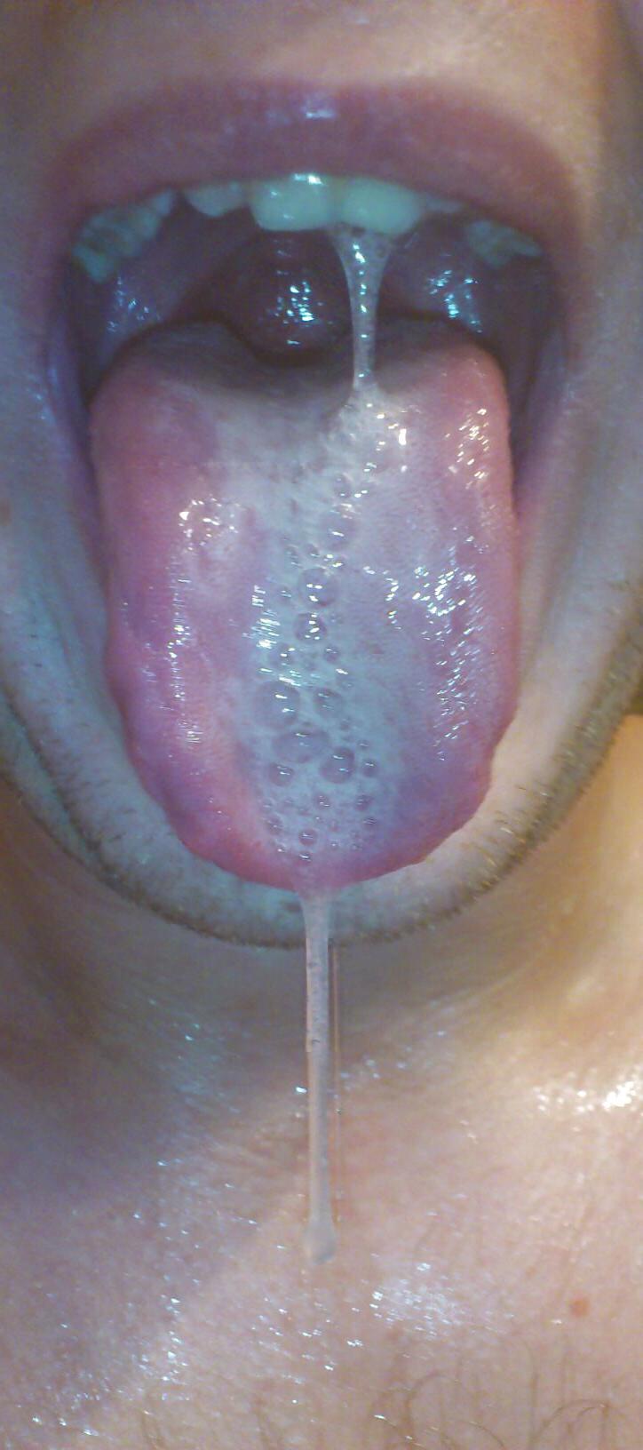 8P Sexy wet tongue and saliva
