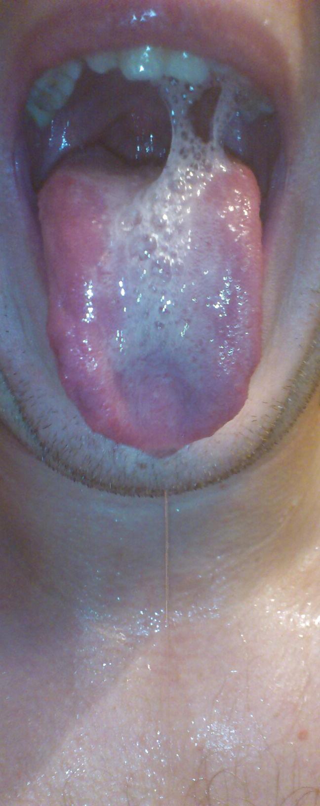 8P Sexy wet tongue and saliva