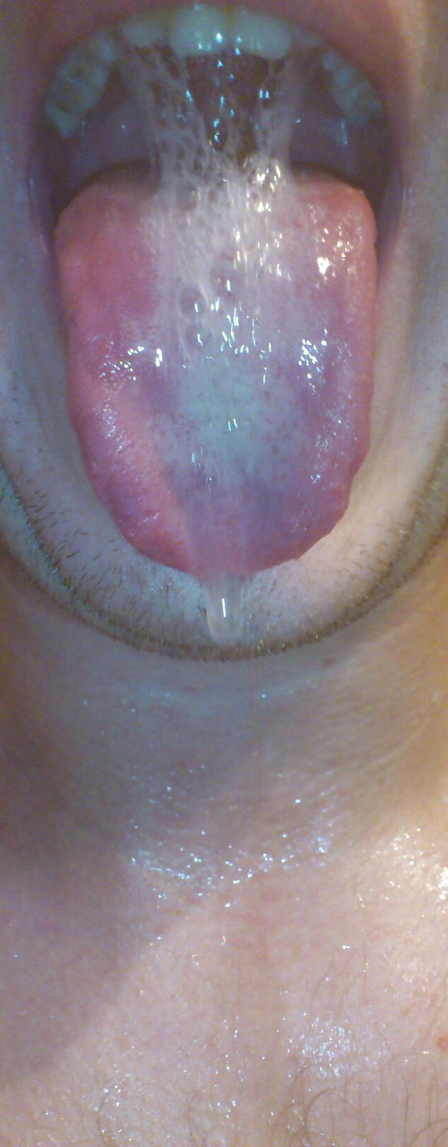 8P Sexy wet tongue and saliva