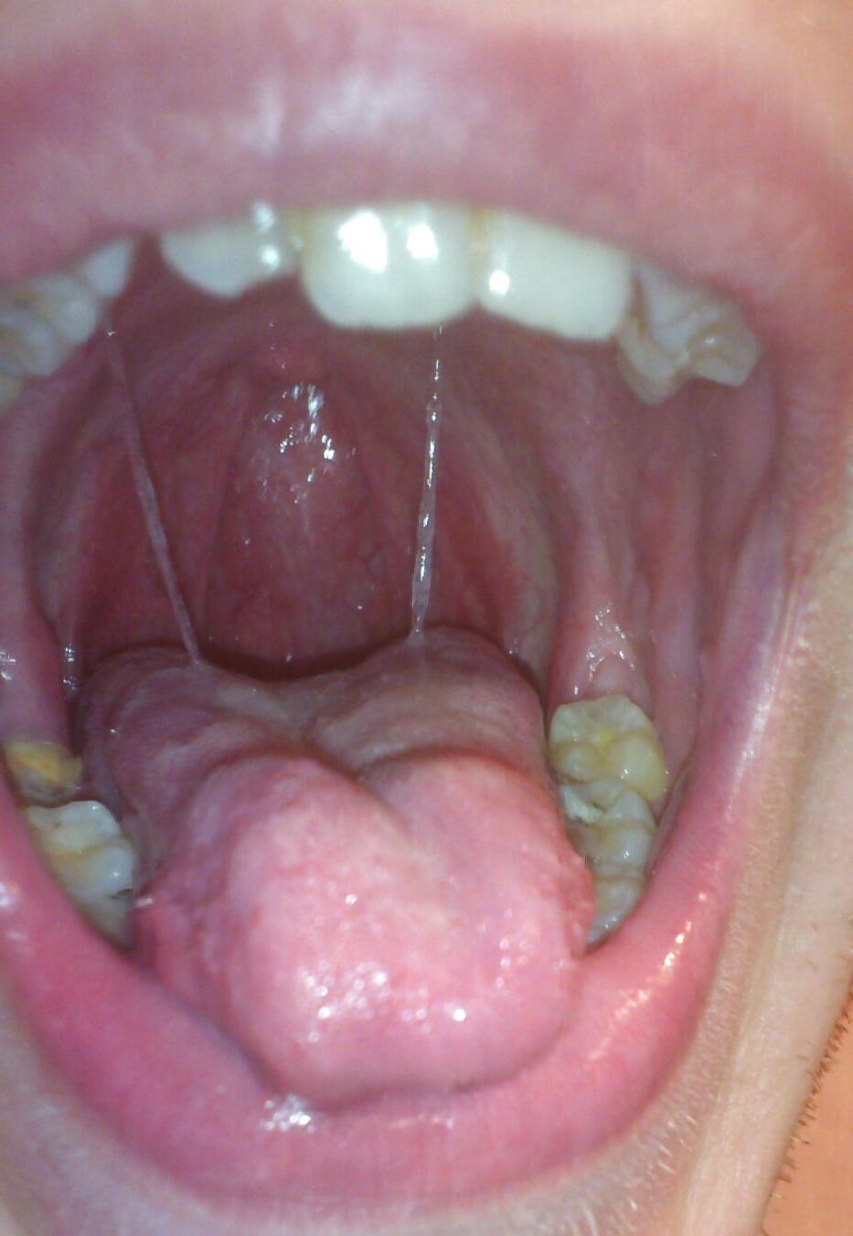 8P Sexy wet tongue and saliva