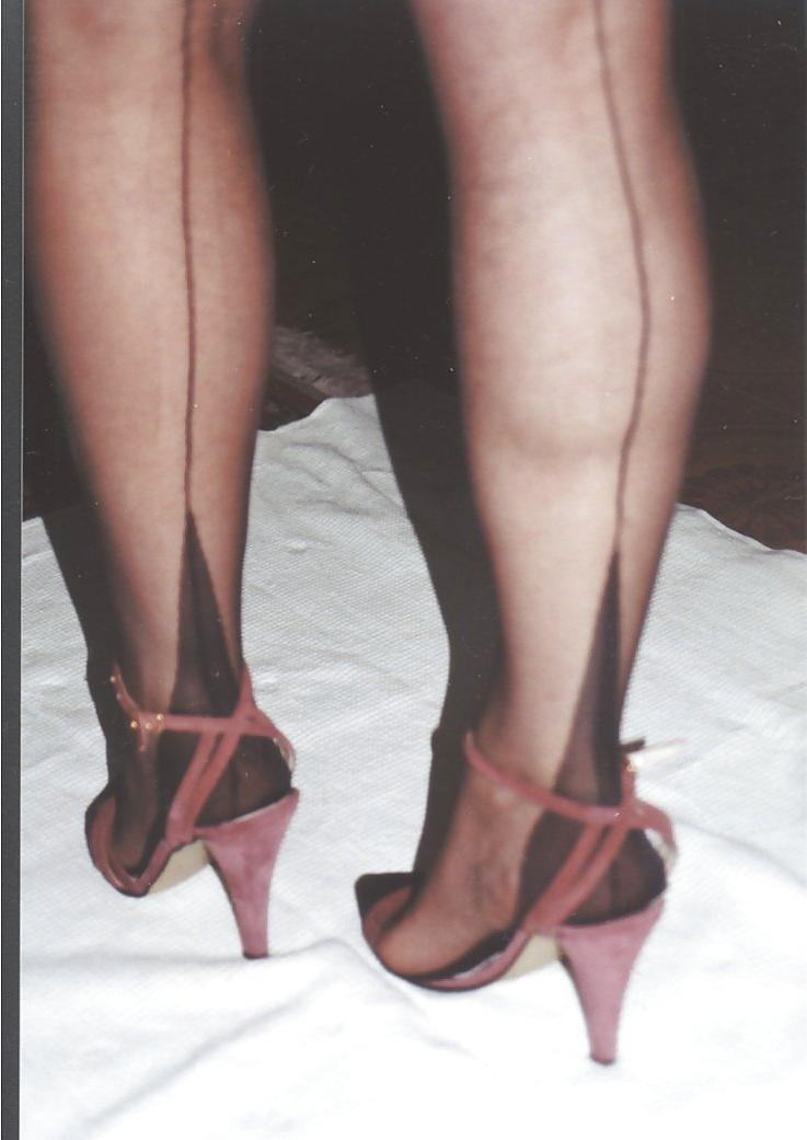 25P My Feet and Legs in Seamed Stockings!!!