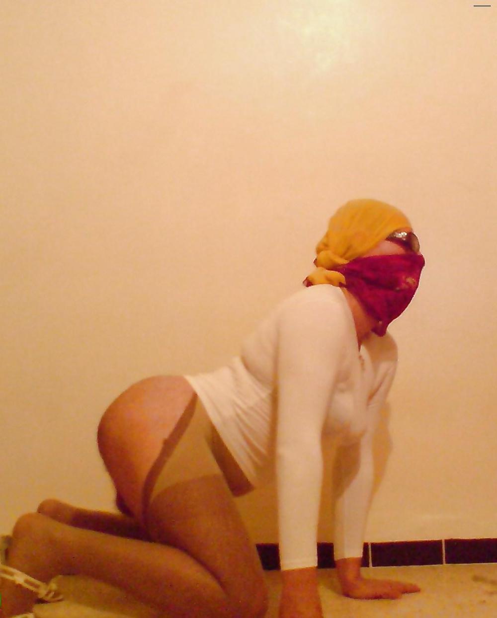 11P My bitch in thong and scarf