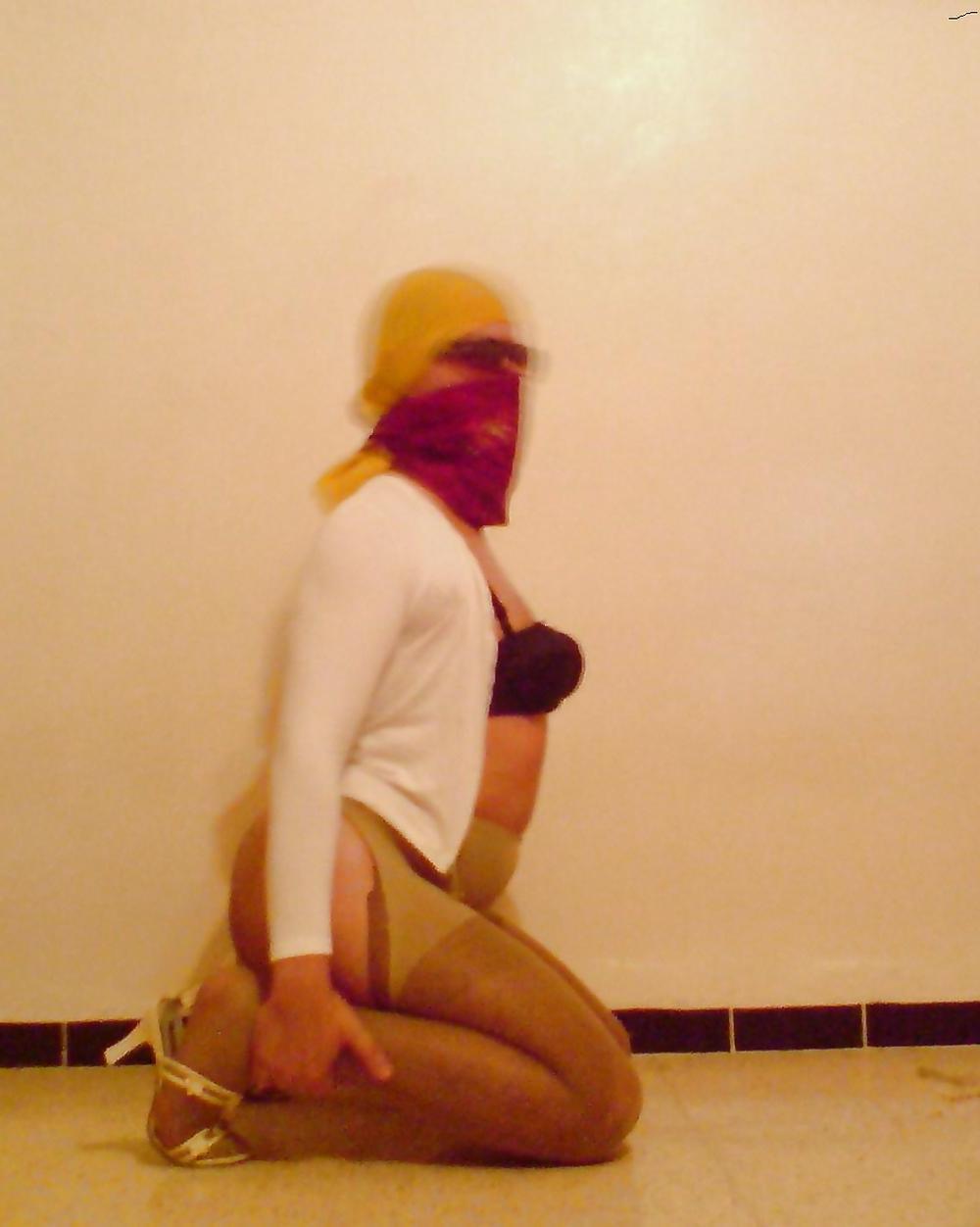 11P My bitch in thong and scarf