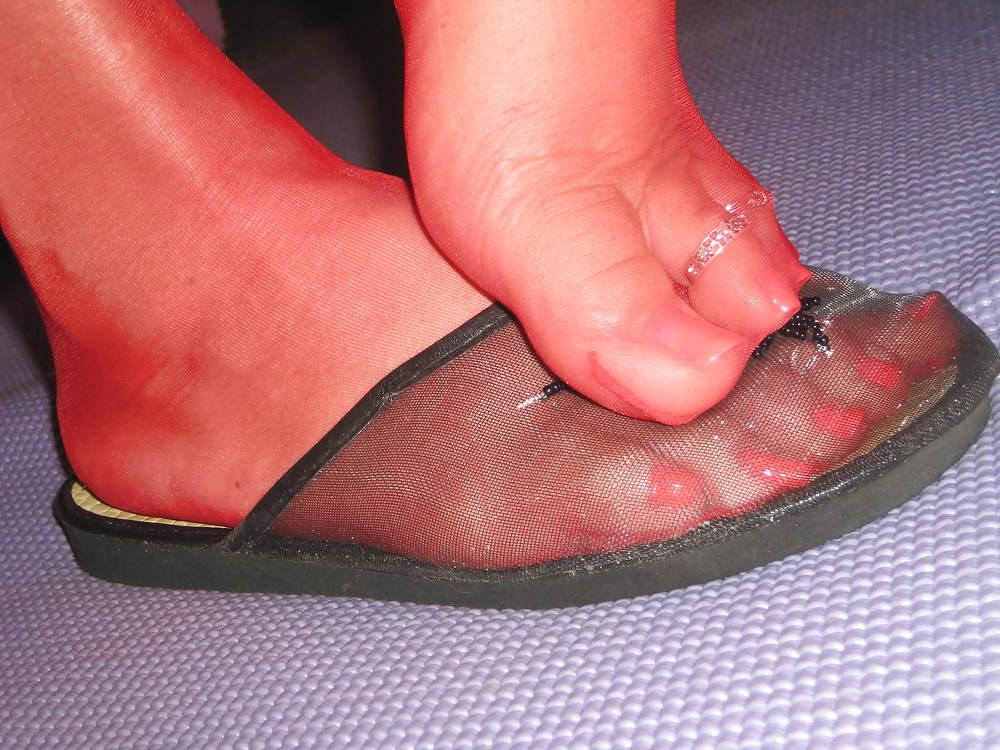 17P Sexy Nylon Feet Toes