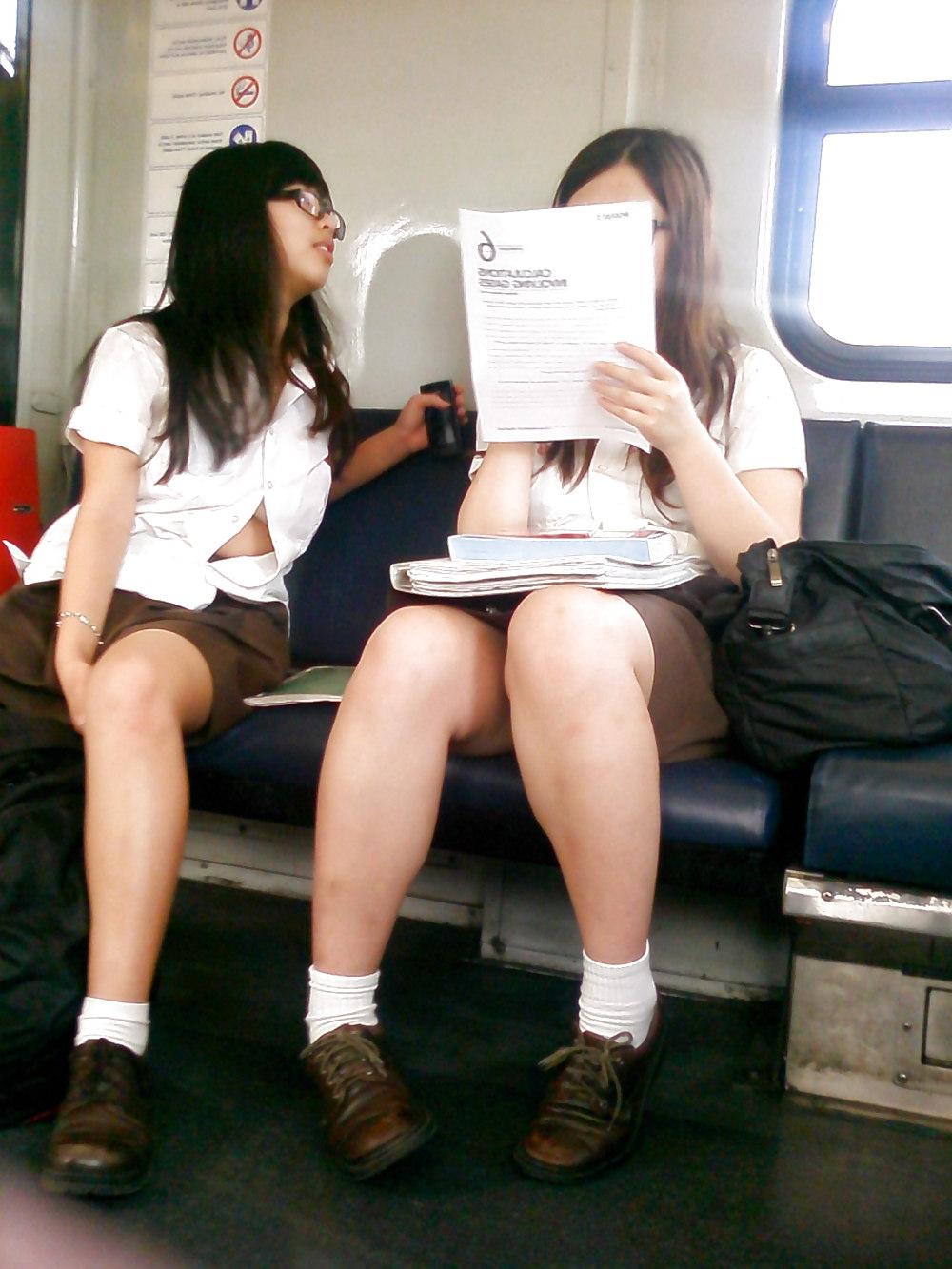 10P Sluts on the train
