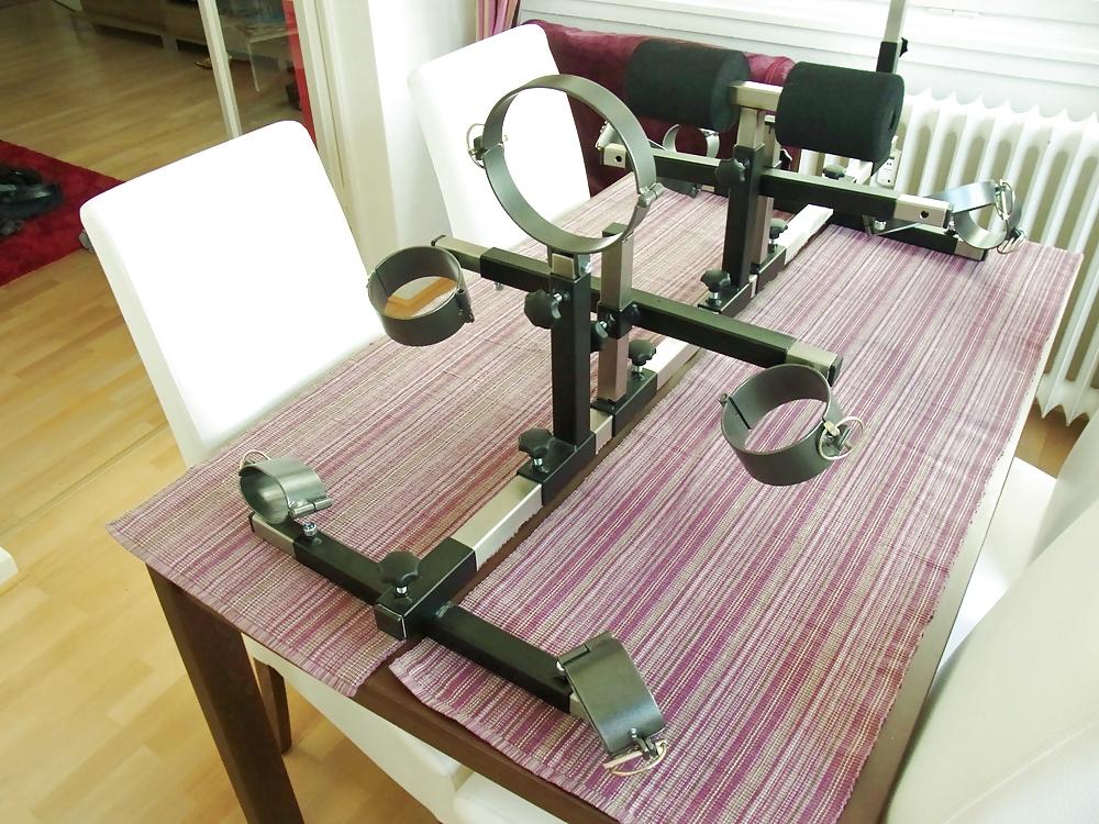 20P Chubby redhead Part19 floor pillory, clamps & bruised