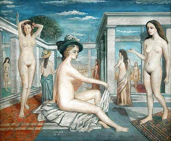 25P Painted EroPorn Art 69 - Paul Delvaux