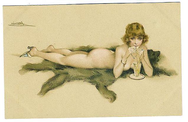 8P Thematic Drawn Ero Art 5 - French Postcards (3) for MinxGirl