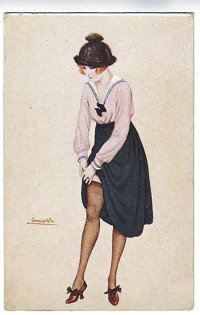 8P Thematic Drawn Ero Art 5 - French Postcards (3) for MinxGirl