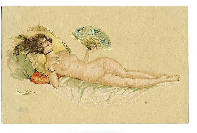 8P Thematic Drawn Ero Art 5 - French Postcards (3) for MinxGirl