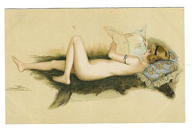 8P Thematic Drawn Ero Art 5 - French Postcards (3) for MinxGirl