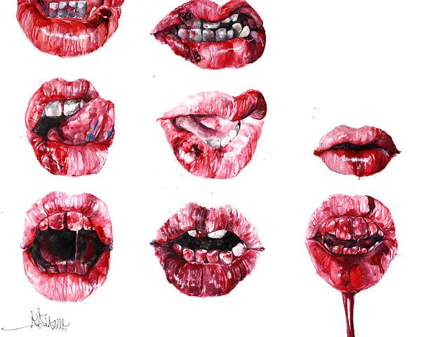25P Art is not Porn#red lips