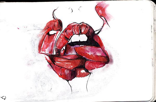 25P Art is not Porn#red lips