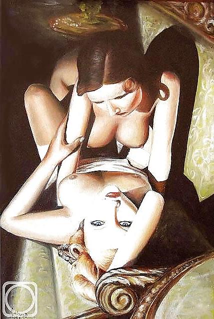 9P Vintage Lesbian Art