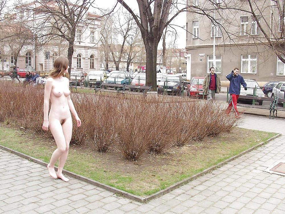 20P Czeck girl walking nude in public - N. C. 