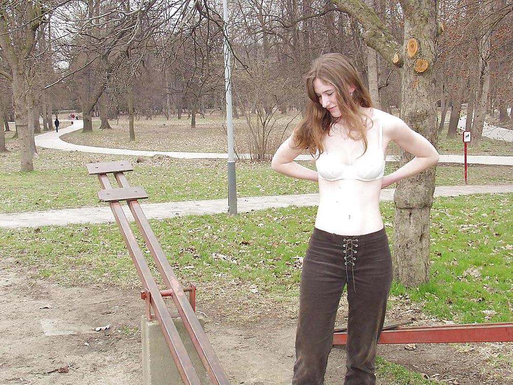 20P Czeck girl walking nude in public - N. C. 