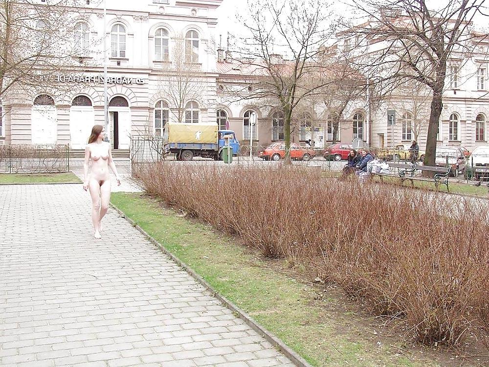 20P Czeck girl walking nude in public - N. C. 