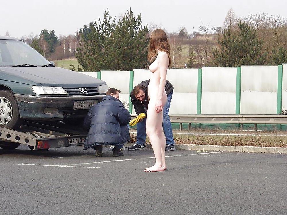 20P Czeck girl walking nude in public - N. C. 