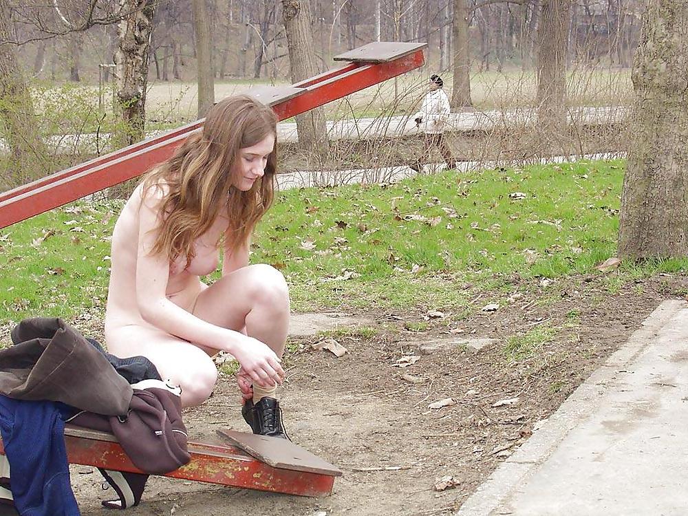 20P Czeck girl walking nude in public - N. C. 
