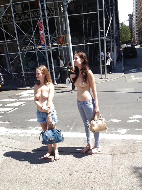 11P Moira Johnston, NYC topless activist.