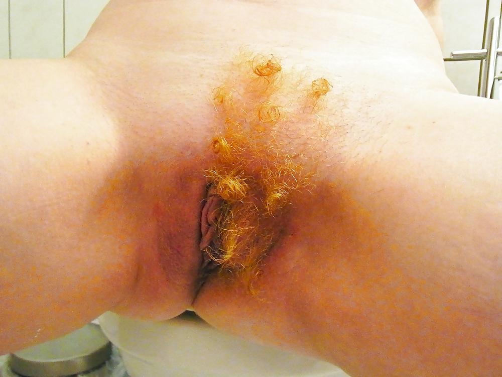25P Chubby redhead Part16 get her new half shaved hair style