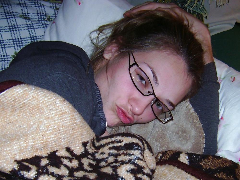 24P Girl with glasses masturbation and oral sex