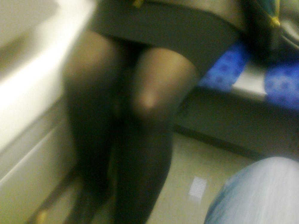 4P Hot legs at the train