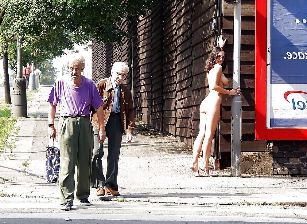 25P Pussy flashing in public. Rude girls out and about.