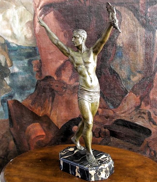25P Art Deco Statuettes 3 - Workers,  Sportsmen, Warriors 2