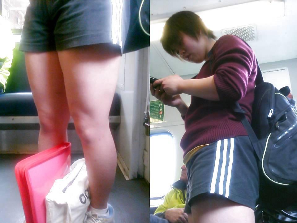 14P Girls on the train