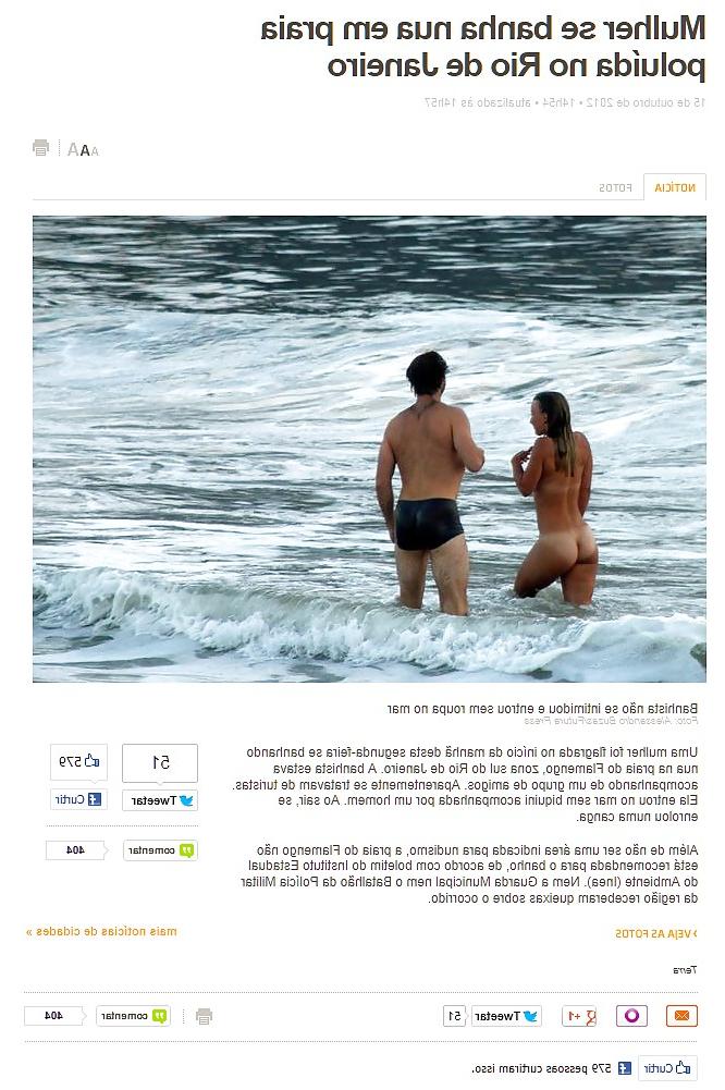 8P Turista exibida -nudism in prohibited beach
