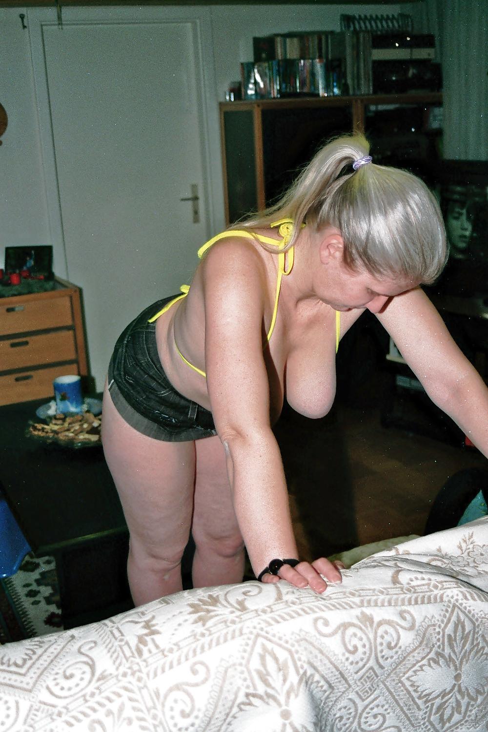12P GS - Hot Bitch's Big Melons In A Yellow String Bikini 1