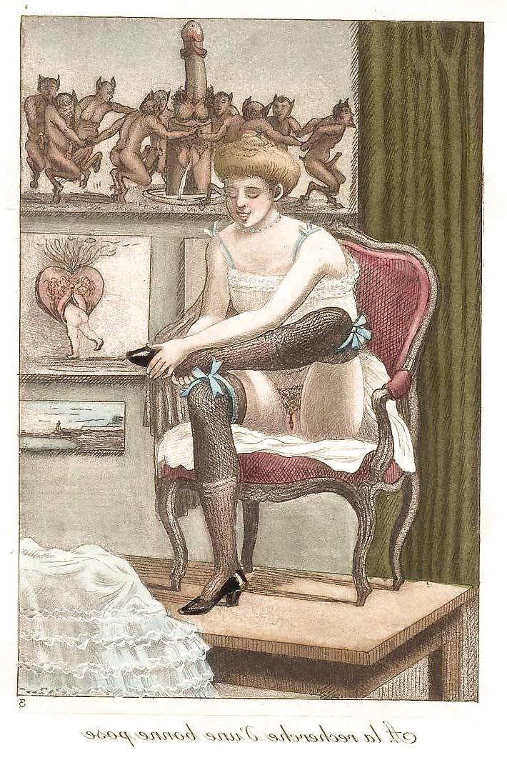 11P Them. Drawn Porn Art 19 - French Postcards 6