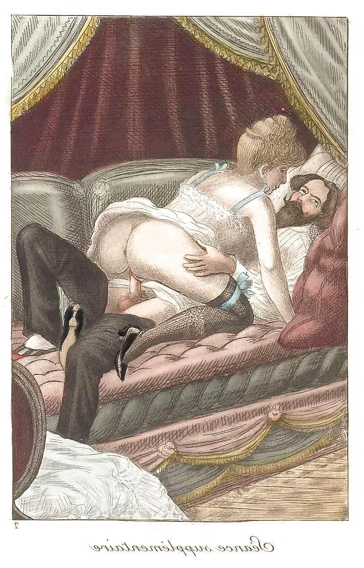 11P Them. Drawn Porn Art 19 - French Postcards 6