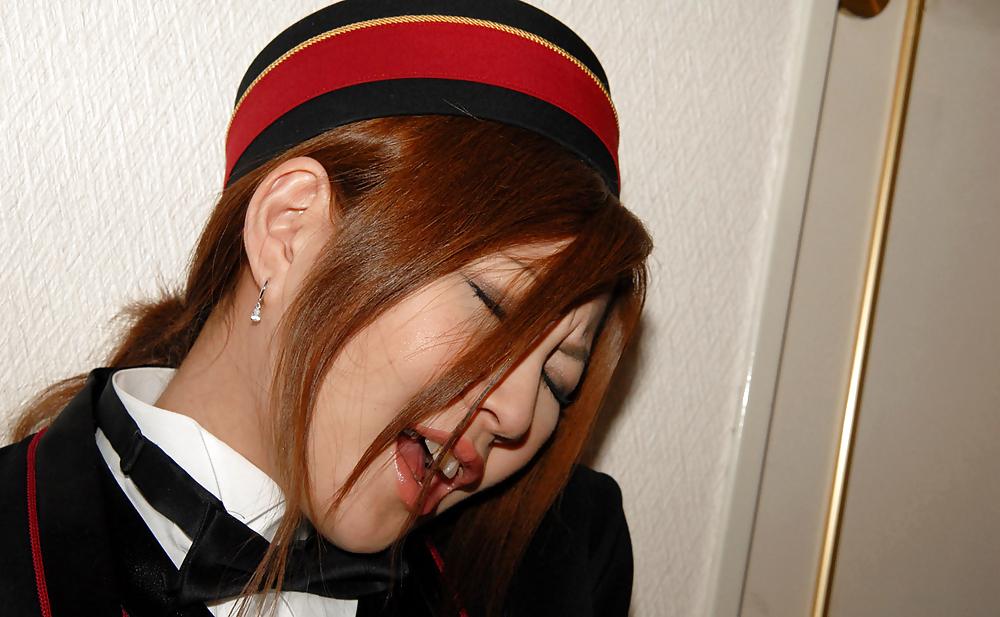 12P Japanese hotel staff flashing in public