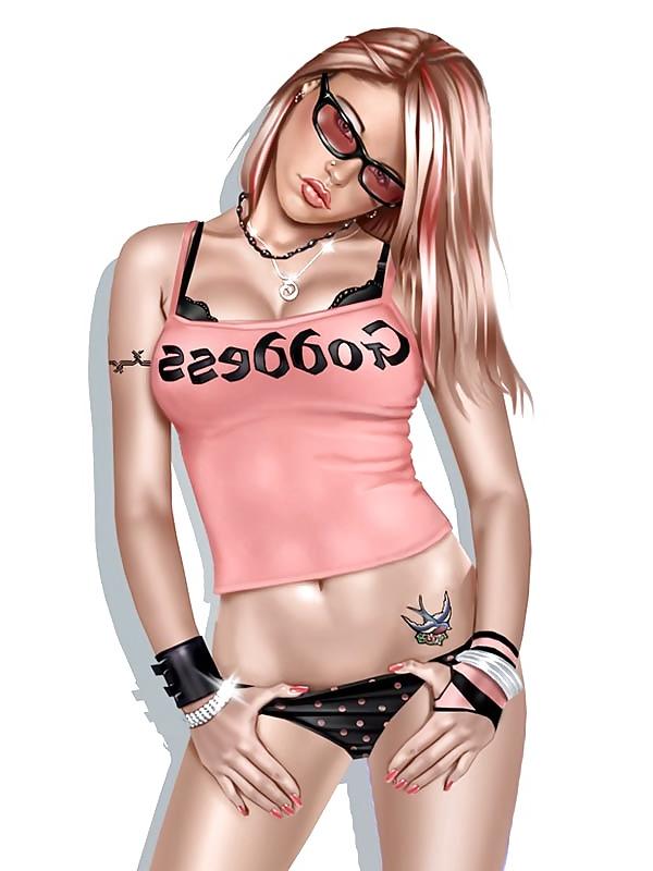 17P Digital Pin Up Art