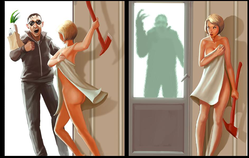23P 3D -0035- COUPLE Cartoons Art-Nude Gallery